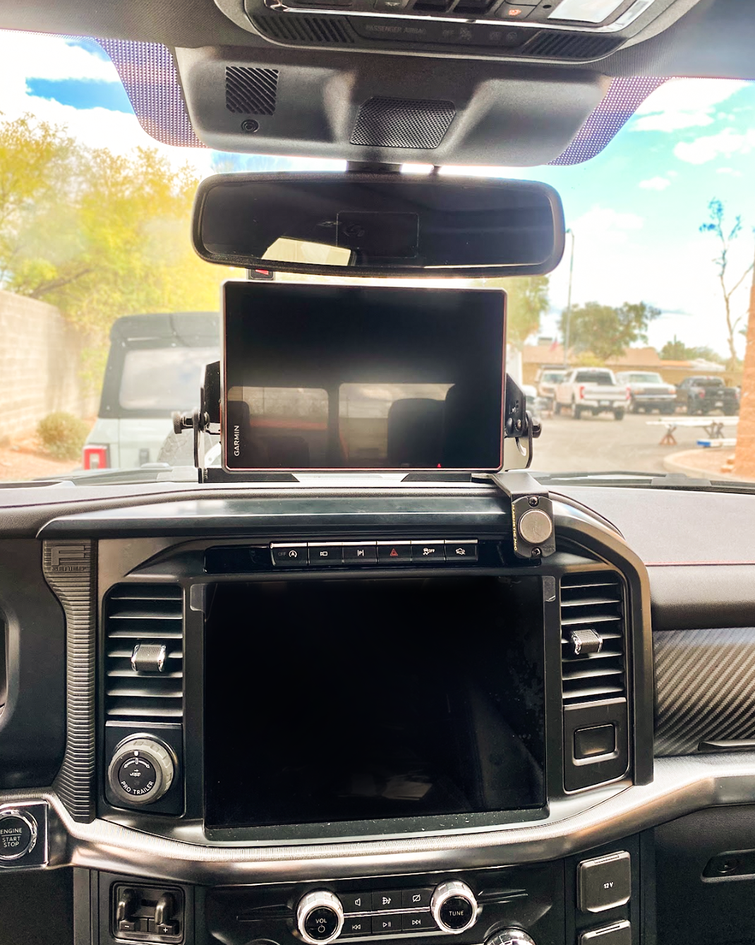 (2024+) Gen 3.5 Raptor - and 2024-up F150 - Center Dash Fold Down GPS mount - Garmin TREAD XL - PCI Race Radios