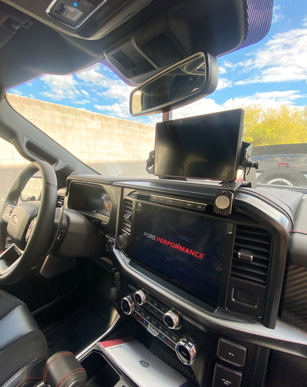 (2024+) Gen 3.5 Raptor - and 2024-up F150 - Center Dash Fold Down GPS mount - Garmin TREAD XL - PCI Race Radios