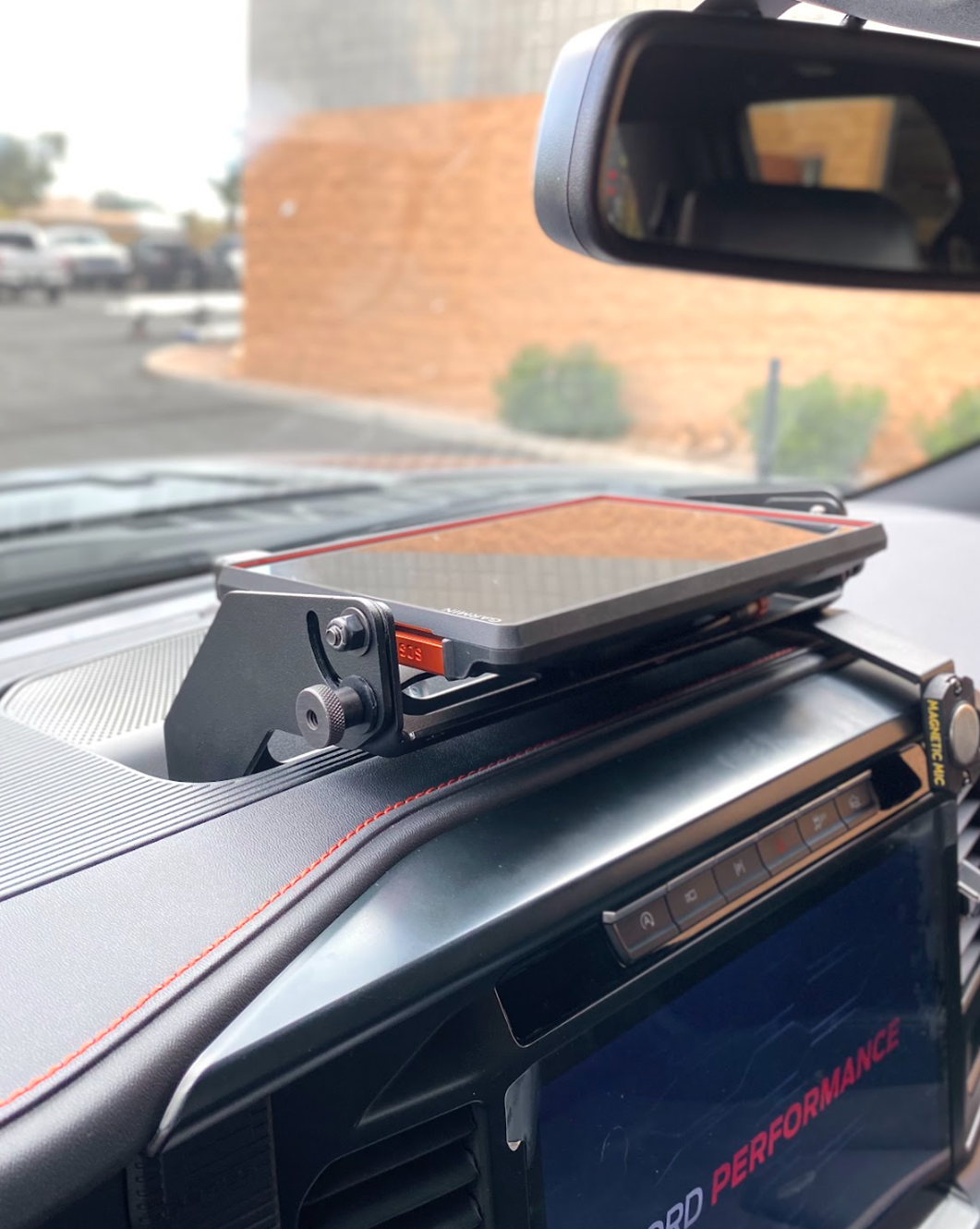 (2024+) Gen 3.5 Raptor - and 2024-up F150 - Center Dash Fold Down GPS mount - Garmin TREAD XL - PCI Race Radios