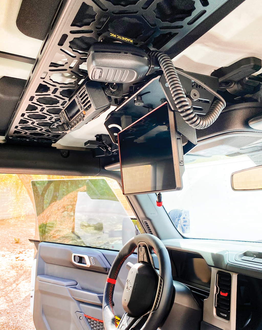 Fold Down Garmin TREAD-XL GPS Mount - (for Bronco & Bronco Raptor Roof Panel) - PCI Race Radios