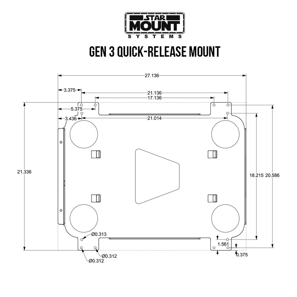 Star-Mount Starlink Gen 3 Voyager Mount - PCI Race Radios
