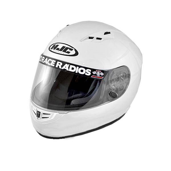 PCI HJC CS-R3 DOT Helmet - White - PCI Race Radios