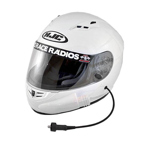 PCI HJC CS-R3 DOT Helmet - White - PCI Race Radios