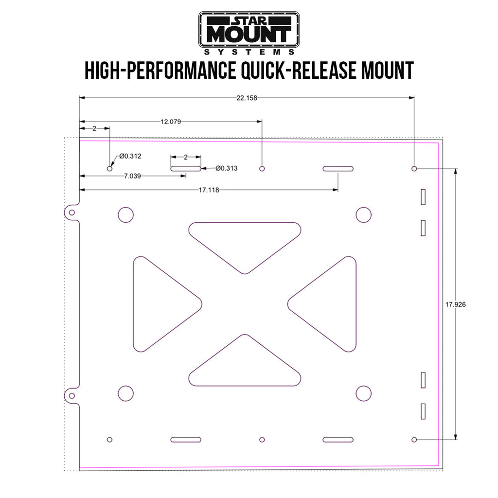 Star-Mount Starlink High Performance Quick-Release Mount - PCI Race Radios