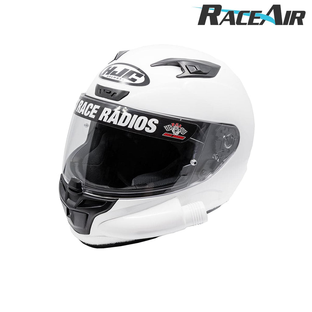 HJC i10 DOT Helmet - White - PCI Race Radios