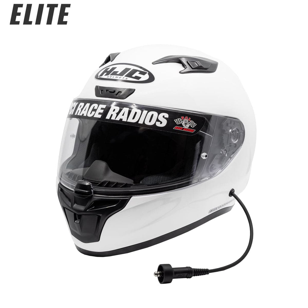 HJC i10 DOT Helmet - White - PCI Race Radios