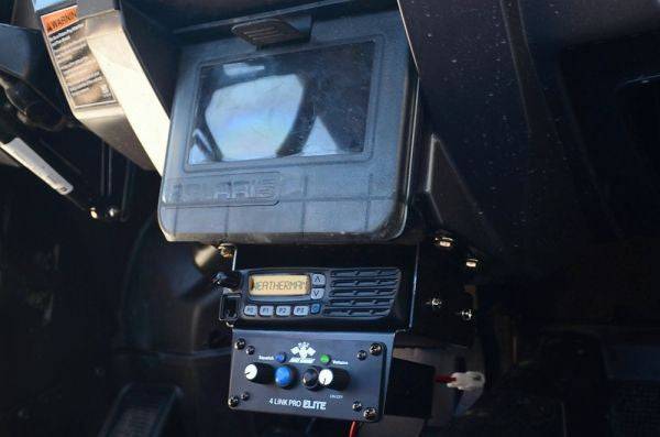 RZR Under Pull Open Box Icom Radio and Intercom Bracket - PCI Race Radios