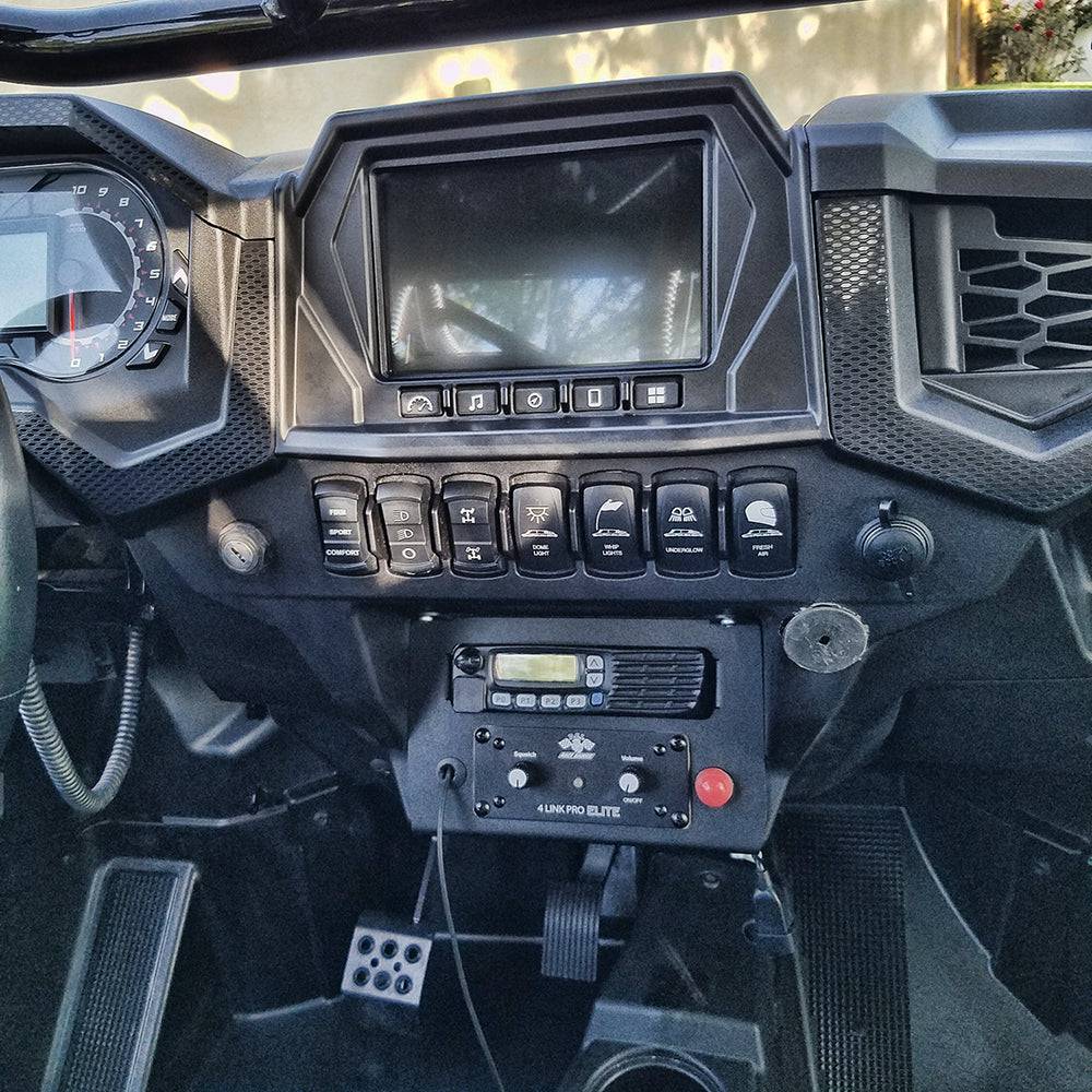 RZR Twist Lock Open Box Replacement Radio and Intercom Bracket - PCI Race Radios