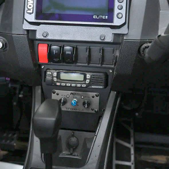 RZR Pro 2022-2024 Series Vertical Radio and Intercom Bracket - PCI Race Radios