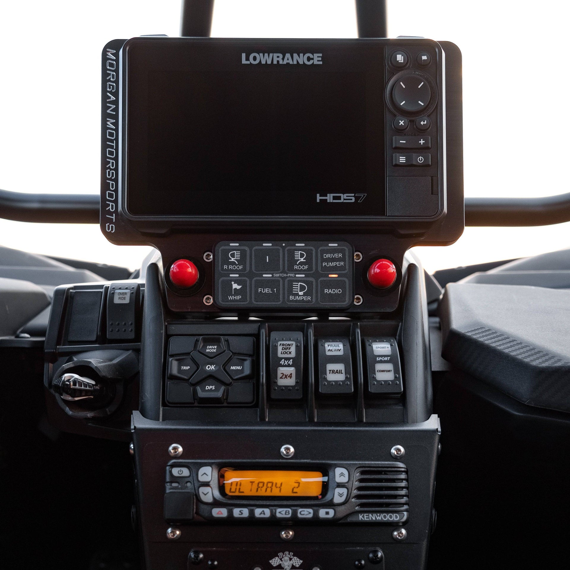 CanAm X3 Elite FS and HDS Live 7" GPS Billet Bracket - PCI Race Radios