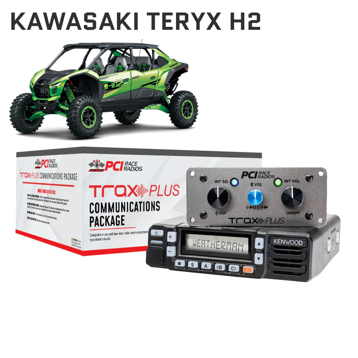 Kawasaki Teryx H2 Trax UTV Communications Package - PCI Race Radios
