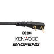 Coil Cord Headset Adapter Kenwood Baofeng
