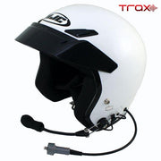 HJC CS-5N Open Face DOT Helmet White With Trax Wired