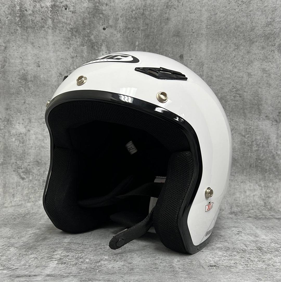 Clearance HJC CS-5N Open Face DOT Helmet White - PCI Race Radios