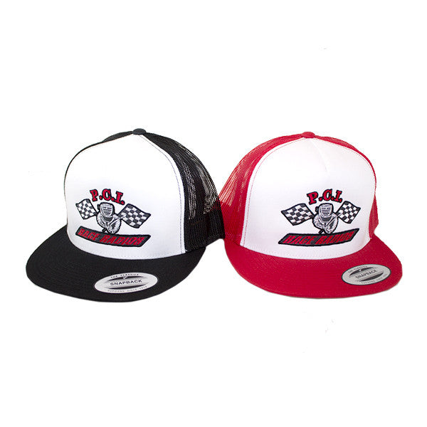 PCI Snapback Hat Black and Red